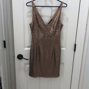 Lulus Gold Sequin Bodycon Dress